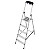 KRAUSE SAFETY drabina aluminiowa 5 stopni z PÓŁKĄ